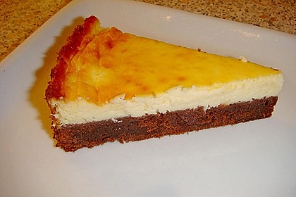 Käsekuchen mit Brownie Boden 13