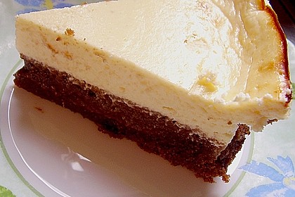 Käsekuchen mit Brownie Boden 19