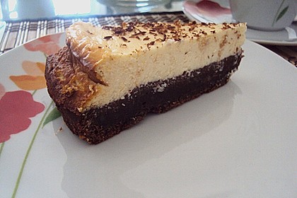 Käsekuchen mit Brownie Boden 40