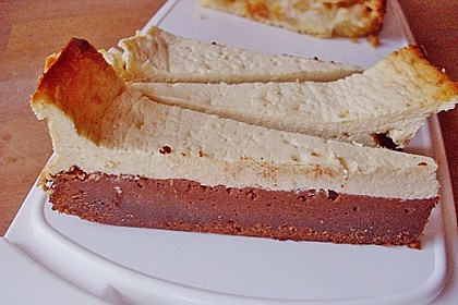 Käsekuchen mit Brownie Boden 20