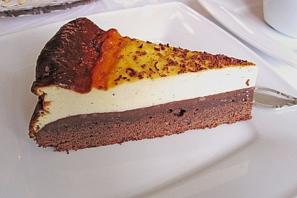 Käsekuchen mit Brownie Boden 7