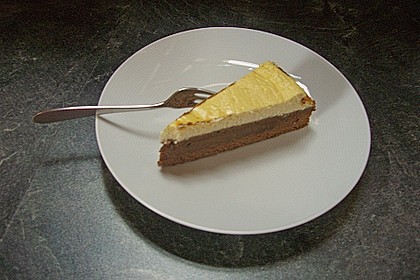 Käsekuchen mit Brownie Boden 56