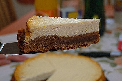 Käsekuchen mit Brownie Boden 11