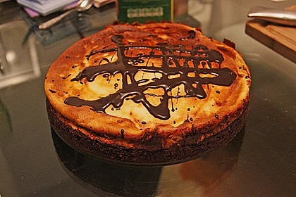 Käsekuchen mit Brownie Boden 46