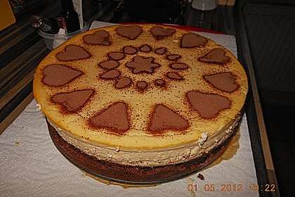 Käsekuchen mit Brownie Boden 22