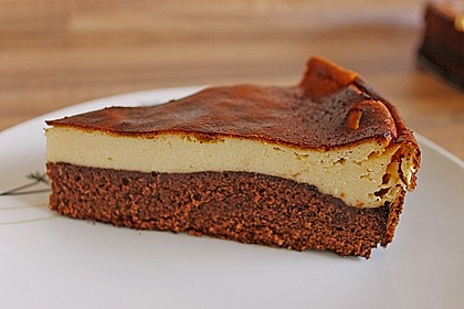 Käsekuchen mit Brownie Boden 6