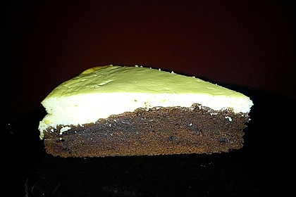 Käsekuchen mit Brownie Boden 55