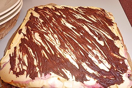 Käsekuchen mit Brownie Boden 50