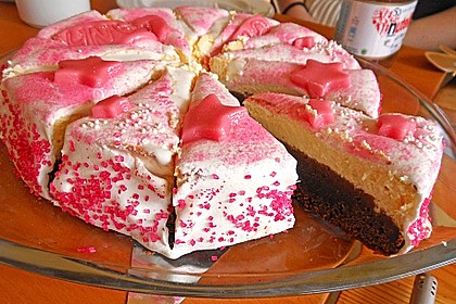 Käsekuchen mit Brownie Boden 12