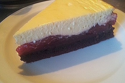 Käsekuchen mit Brownie Boden 8