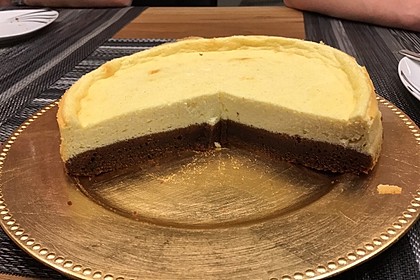 Käsekuchen mit Brownie Boden 2