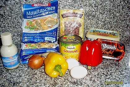 Maultaschen in cremiger Gem&uuml;sesauce