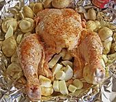 H&auml;hnchen in Alufolie (Bild)