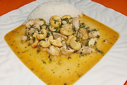 Gebratenes H&uuml;hnchen mit roter Currypaste & Cashewn&uuml;ssen 4