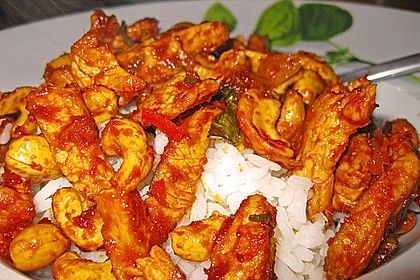 Gebratenes H&uuml;hnchen mit roter Currypaste & Cashewn&uuml;ssen 9