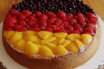 Deutschlandkuchen auf Biskuitboden