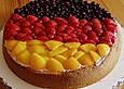 Deutschlandkuchen auf Biskuitboden