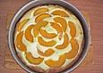 Pfirsichkuchen vom Blech mit Schokostreuseln