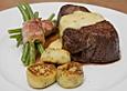 Chateaubriand mit Speckbohnen, Macaire - Kartoffeln und Sauce B&eacute;arnaise