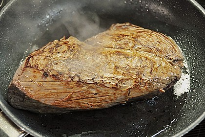 Chateaubriand mit Speckbohnen, Macaire - Kartoffeln und Sauce Béarnaise 24