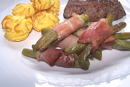 Chateaubriand mit Speckbohnen, Macaire - Kartoffeln und Sauce Béarnaise 8