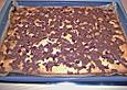 Wolkenkuchen mit Kirschen