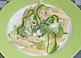 Nudelgericht gr&uuml;n - wei&szlig;, vegetarisch
