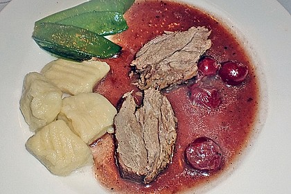 Wildschweinbraten mit Kirschen 3