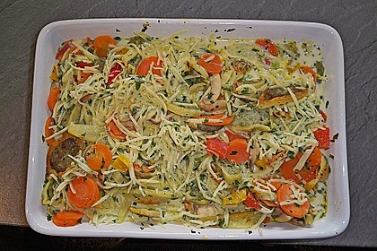 Schneller  Maultaschen - Gem&uuml;seauflauf 16