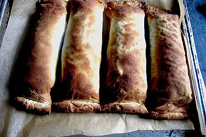 Lammlachse im Strudelteig gebacken mit Mangold, Schmortomaten und Sellerie - Kartoffel - P&uuml;ree 3