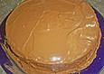 Mandel - Milchcreme - Torte mit Schokolade