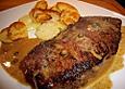 Flambiertes Pfeffersteak