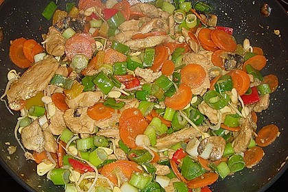 Huhn und Gemüse aus dem Wok 3