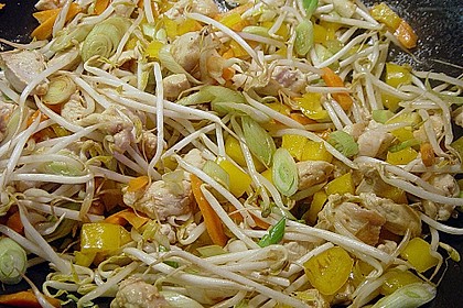 Huhn und Gemüse aus dem Wok 4