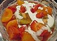 Obstsalat mit Eierlik&ouml;r - Creme