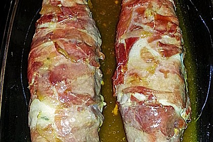 Gefüllte Schweinefilets mit Parmaschinken 65