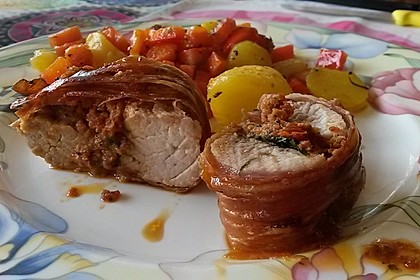 Gefüllte Schweinefilets mit Parmaschinken 4