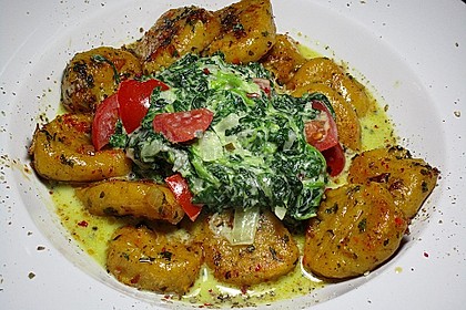 Gnocchi mit Spinat - Gorgonzolasoße 2