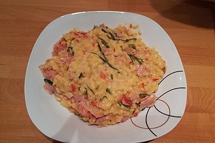 Rucola - Risotto mit Schinken 20