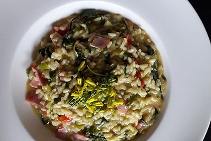 Rucola - Risotto mit Schinken 22