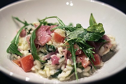 Rucola - Risotto mit Schinken 2
