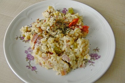 Rucola - Risotto mit Schinken 28