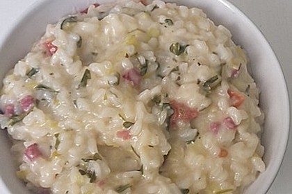 Rucola - Risotto mit Schinken 14