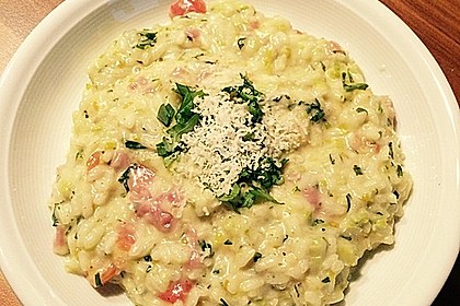 Rucola - Risotto mit Schinken 26