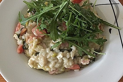Rucola - Risotto mit Schinken 19