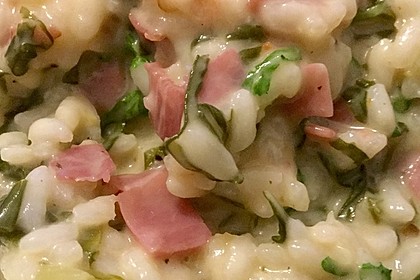 Rucola - Risotto mit Schinken 18