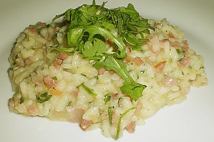 Rucola - Risotto mit Schinken 17