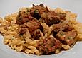 Kalbsgulasch mit Pfifferlingen