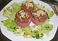 Rote Zwiebeln mit Kichererbsenp&uuml;ree