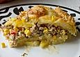 Kartoffelauflauf mit Mais und Paprika